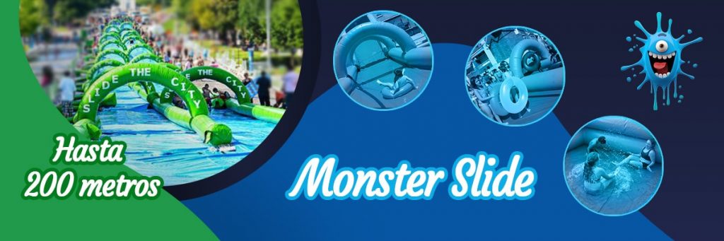 la más refrescante del verano es el hinchable monster slide.